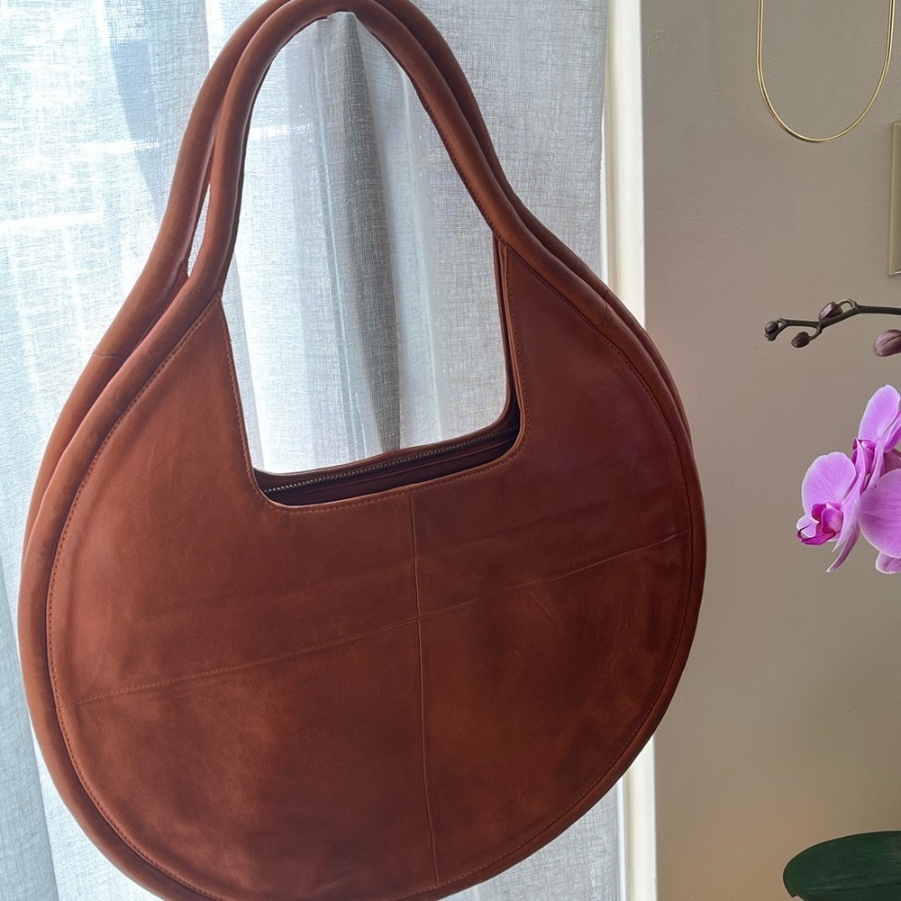 Anthropologie Brown Leather Shoulder Bag